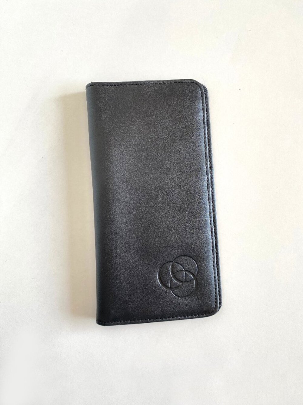 Vintage Samsonite Black Leather Travel Wallet Passport Organizer Card Holder